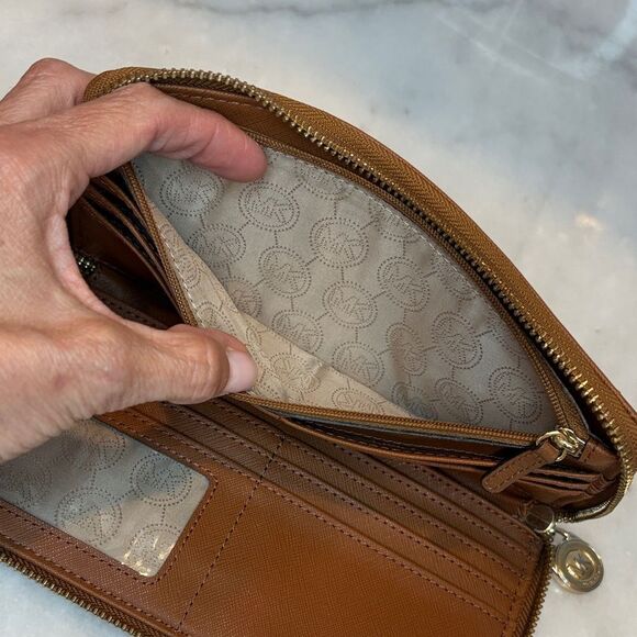 Michael Kors Nylon Leather Full Zip Continental Wallet - Picture 15 of 15